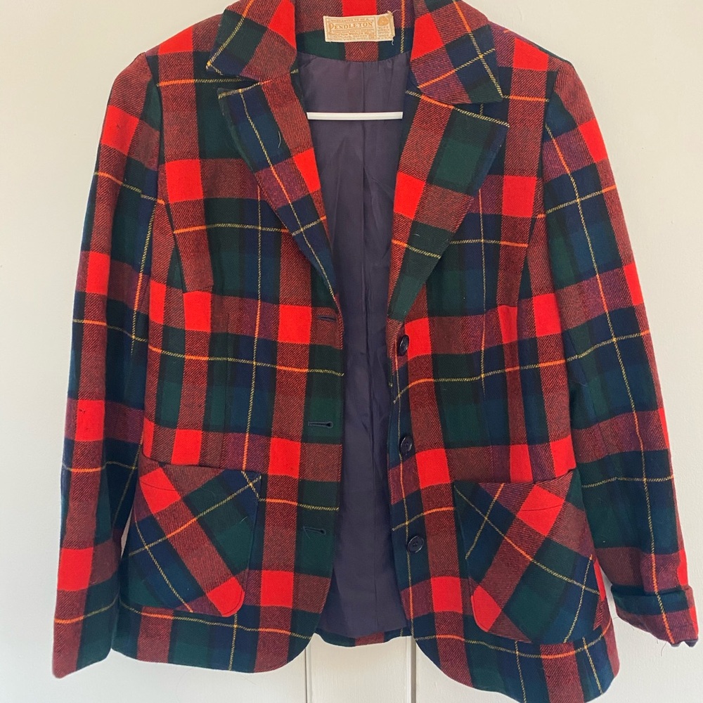 Vintage Pendleton Plaid Blazer